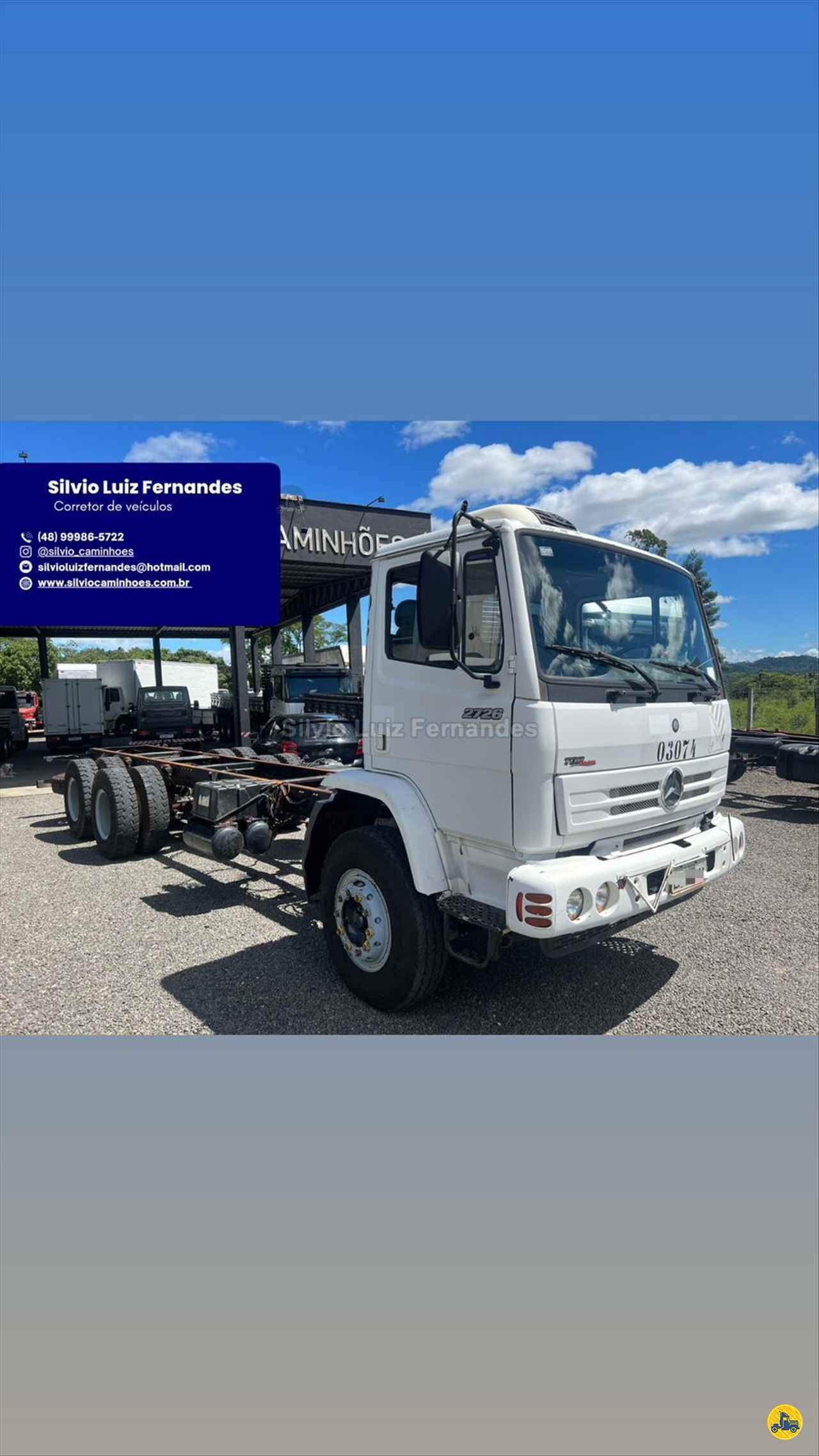 CAMINHAO MERCEDES-BENZ MB 2726 Chassis Truck 6x4 Silvio Caminhões TUBARAO SANTA CATARINA SC